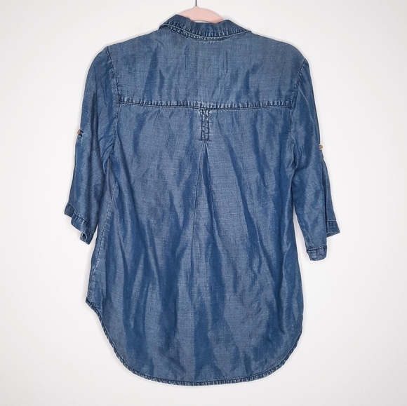 Bella Dahl Chambray Button Down Shirt S - Picture 3 of 6